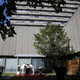 An occupational therapist and a physiotherapist work with a patient, who had suffered a stroke, during a media presentation in the 300-square-metre therapeutic garden of the Acute Neurological Rehabilitation Unit at Lausanne University Hospital (CHUV) in Lausanne, Switzerland, August 25, 2015. Doctors at the facility say they see a significant improvement in patients with brain injuries when they are exposed to stimulation in an outdoor environment as part of their rehabilitation, and plan to share their findings on Wednesday at a seminar of neuroscience specialists. Picture taken August 25, 2015. REUTERS/Denis Balibouse